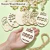 5 Sets 5 Styles DIY Easter Egg Shape Wood Pendant Decorations DIY-CJ0002-18-4