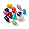 Crackle Opaque Acrylic European Beads OACR-C006-39-1