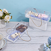 Rectangle Folding Paper & Plastic Storage Boxes with Polyester Rope Handle CON-WH0089-171B-01-4