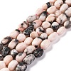 Natural Pink Zebra Jasper Beads Strands G-G146-A21-01-1