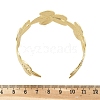 Flower Brass Cuff Open Bangles BJEW-M060-05G-2