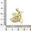 Rack Plating Brass Micro Pave Cubic Zirconia Pendants KK-L226-055G-3