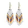 Bohemian Glass Seed Beads Dangle Earrings EJEW-MZ00338-03-2