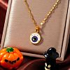 Halloween Stainless Steel Enamel Pendant Necklaces CH1357-4