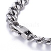 Tarnish Resistant Religion 304 Stainless Steel Cuban Link Chain Bracelets BJEW-P263-H01-P-4