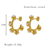 Stainless Steel Stud Earrings CU8073-1-3