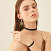 2Pcs Alloy & Black Velvet Heart Pendant Double Layer Choker Necklaces NJEW-WH20002-11C-6