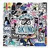 Skiing Theme Waterproof PVC Adhesive Stickers STIC-PW0014-001-1