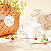 100Pcs Flat Round Gold Stamping Word Happy Birthday Hanging Gift Tags DIY-SP0003-87A-3