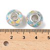 Transparent Resin Rondelle European Beads RESI-S023-14-3