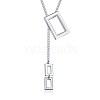 Brass Lariat Necklaces NJEW-BB35265-S-1