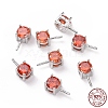 Rhodium Plated 925 Sterling Silver Peg Bails STER-D035-47P-04-4