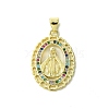 Real 18K Gold Plated Brass Micro Pave Random Color Cubic Zirconia Pendants KK-H472-37B-01G-1