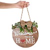 Natural MDF Board Door Hanging Decoration for Front Door Decoration HJEW-SZ0001-04-8