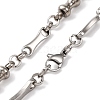 201 Stainless Steel Bone Link Chain Necklace NJEW-F222-22P-2