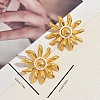 201 Stainless Steel Glass Seed Beaded Stud Earrings for Women BQ4917-2