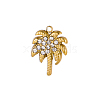 304 Stainless Steel Micro Pave Clear Cubic Zirconia Charms CU-OY001-35G-1