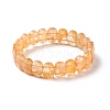 Natural Citrine Oval Beaded Stretch Bracelet G-E010-01L-1