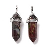 Natural Dragon Blood Pointed Pendants G-K329-48P-2