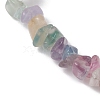 Natural Fluorite Chip Beads Stretch Bracelets for Women BJEW-JB10688-06-3