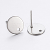 Non-Tarnish 304 Stainless Steel Stud Earring Findings STAS-P198-25-8mm-2