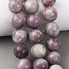 Natural Lepidolite/Purple Mica Stone Beads Strands G-A310-A01-16mm-1
