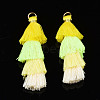 Polycotton(Polyester Cotton) Layered Tassel Big Pendant Decorations FIND-T052-16-01-6