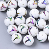 Christmas Opaque Glass Beads EGLA-R113-03D-1