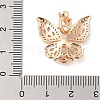 Brass Micro Pave Clear Cubic Zirconia Fold Oval Clasps KK-S388-16G-3