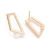 Brass Stud Earring Findings X-KK-T038-257G-1