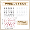 3Sheets 3 Colors Plastic Stickers MRMJ-LP0002-07-2