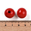 Painted Natural Wood Beads WOOD-A018-16mm-12-3