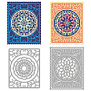 Mandala Theme Carbon Steel Cutting Dies Stencils DIY-WH0309-962-1