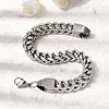 201 Stainless Steel Curb Chain Bracelets for Men STAS-T077-09P-2