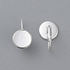 304 Stainless Steel Leverback Earring Settings LS-STAS-F191-03S-12mm-2