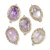 Natural Amethyst Faceted Oval Links G-B126-07G-09-1