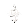 Valentine's Day 925 Sterling Silver Rose Pendants STER-G046-01S-1