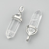 Natural Quartz Crystal Double Terminated Pointed Pendants X-G-F295-05P-2