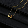 Alloy Letter Heart Pendant Necklaces for Women WGBB55E-15-1