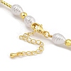 Rack Plating Brass & ABS Plastic Pearl Beads Beaded Necklaces for Women NJEW-C059-12G-3