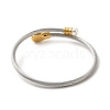 304 Stainless Steel Twist Rope Cuff Bangle BJEW-P283-18M-3