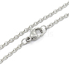Unisex Classic Plain 304 Stainless Steel Mens Womens Cable Chain Necklaces STAS-O037-83P-1