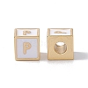 Rack Plating Brass Enamel Beads KK-B060-04G-04P-1
