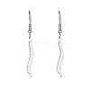 Non-Tarnish 304 Stainless Steel Spine Dangle Earrings WC7930-1-1