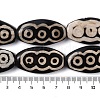 Oval with 3-Eye Pattern Tibetan Style dZi Beads Strands G-NH0001-14A-5