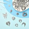 100Pcs 10 Styles Tibetan Style Alloy Charms TIBEP-CJ0002-42-5