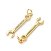 Brass Micro Pave Clear Cubic Zirconia Pendants KK-F930-26A-G-2