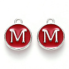 Platinum Plated Alloy Enamel Charms X-ENAM-S118-03M-P-1