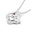 925 Sterling Silver Pendant Necklaces NJEW-F246-05P-3