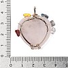 Natural Rose Quartz Heart Pendants G-K374-01A-3